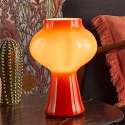 Chrissy Retro Orange Art Glass Table Lamp CHR4211