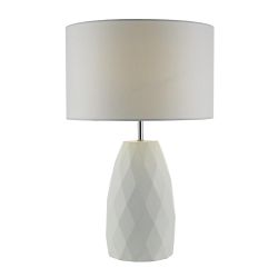 Ciara White Geometric Table Lamp CIA422