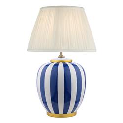 Circus Striped Table Lamp And Ivory Pleated Shade