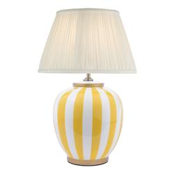 Circus Striped Table Lamp And Ivory Pleated Shade