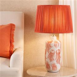 Cyanea Coral Pink And White Jellyfish Table Lamp CYA4203+ZEE1603