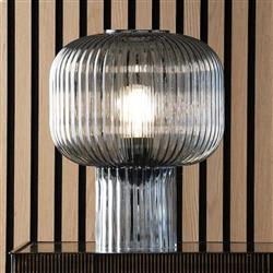 Demarius Textured Ribbed Glass Table Lamp 