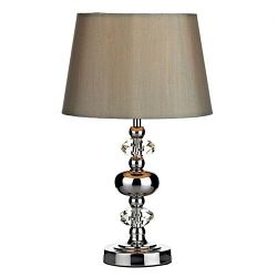 Edith Crystal Polished Chrome Touch Table Lamp EDI4150