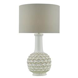 Edlyn Cream Artichoke Reactive Glazed Table Lamp With Shade EDL422+CAS1639