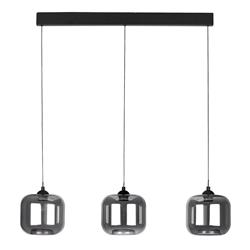 Eileen Three Light Black Smoked Glass Linear Pendant EIL0322-AID6510B