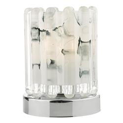 Elf Opal Ribbed Glass Touch Dimmer Table Lamp