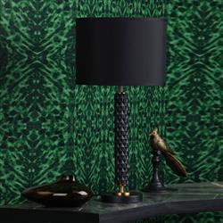 Emani Black And Aged Gold Table Lamp With Black Shade EMA4254+KEL1222