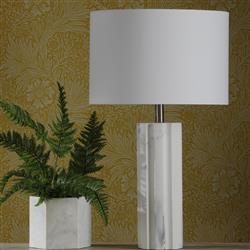 Erebus White/Grey Faux Marble Table Lamp ERE422