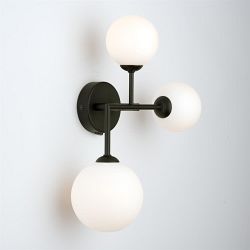 Euan Matt Black Three Light Wall Fitting EUA3022