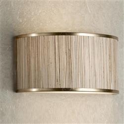 Fenella Natural Seagrass And Gold Leaf Wall Light FEN0935