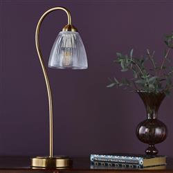 Glynis Solid Ribbed Glass Table Lamp