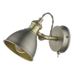 Governor Antique Chrome/Brass Single Wall Spotlight GOV0761