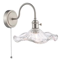 Hadano Clear Solid Wavy Glass Single Wall Light