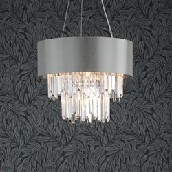 Halle Six Light Pendant Grey Finish HAL0639