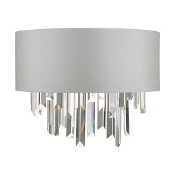 Halle Two Light Wall Fitting Grey Finish HAL0939