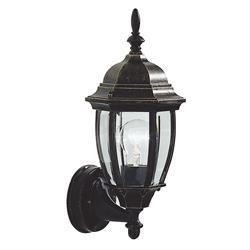 Hambro IP43 Outdoor Wall Light Black Gold Finish HAM162235