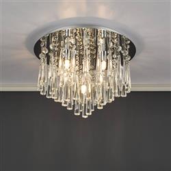 Iclyn Five Light Crystal Light Polished Chrome ICL5450