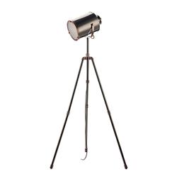 Jake Antique Silver And Copper Tripod Floor Lamp JAK4921