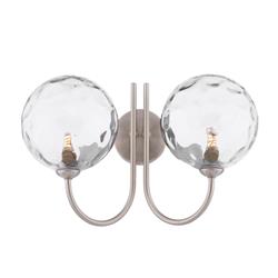 Jared Twin Clear Dimpled Glass Wall Light 