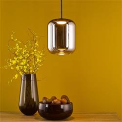 Jureck LED Satin Black And Smoked Glass Single Pendant JUR0110