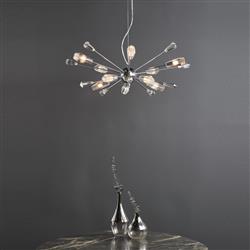 Kalyssa 10 Light Chrome And Crystal Pendant Fitting KAL2308