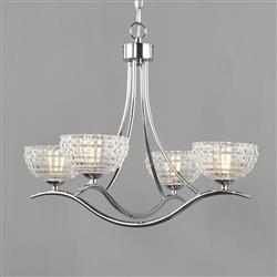 Lurleen Polished Chrome 4 Light Ceiling pendant LUR0450