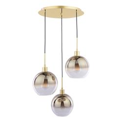 Lycia 3 Light Ombre Glass Cluster Pendant Fitting