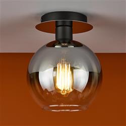 Lycia Small Ombre Glass Semi-Flush Ceiling Fitting 