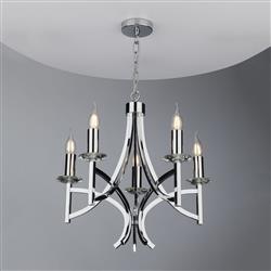 Lyon 5 Light Crystal Ceiling Pendants