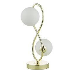 Lysandra 2 Light Glass Globe Looped Table Lamp