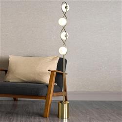 Lysandra 4 Light Glass Globe Looped Floor Lamp