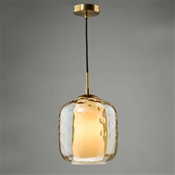 Majella Dimpled Glass Single Pendant Fitting