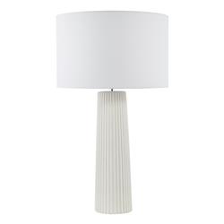 Myla Large Ribbed Table Lamp And Drum Shade