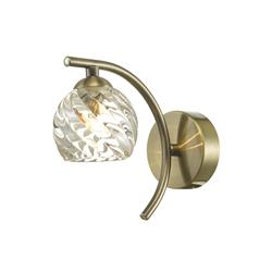 Nakita Clear Twisted Glass Single Wall Light 