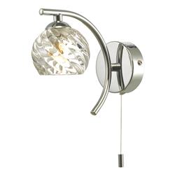 Nakita Clear Twisted Glass Single Wall Light 