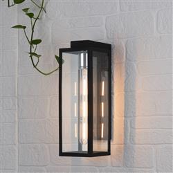 Naxos Matt Black IP44 Rated Bathroom Wall Lantern NAX1522