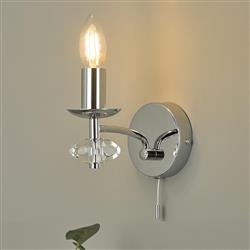 Oleana Single Wall Light Chrome Finish OLE0750