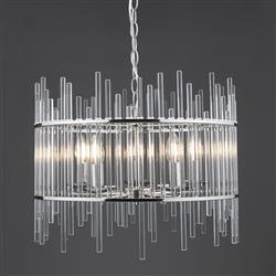 Olyn Polished Nickel Five Light Ceiling Pendant OLY0538