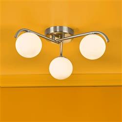 Orlena Three Light Semi-Flush Fittings