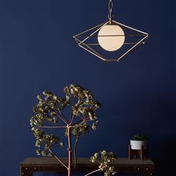 Orsini Aged Gold Leaf Pendant Light ORS0135