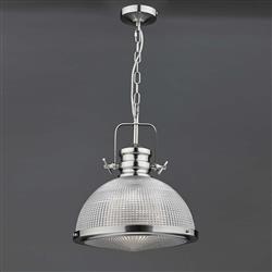 Peyton Industrial Style Satin Nickel Pendant PEY0146