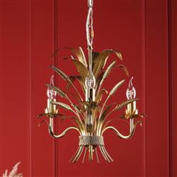 Phaedra Small 3 Light Gold Painted Multi-Arm Ceiling Fitting PHA0335