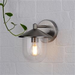 Poole IP44 Outdoor Wall Light Stainless Steel POO1544