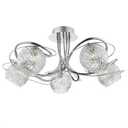 Rehan Five Arm Semi Flush Ceiling Light REH0550