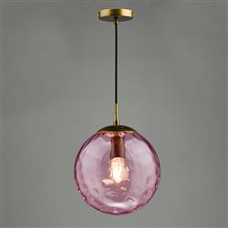 Ripple Single Rippled Glass Pendant Fitting