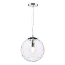 Ripple Single Rippled Glass Pendant Fitting