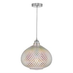 Roisin Oil-effect Glass And Polished Chrome Ceiling Pendant ROI0155