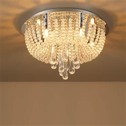 Saigon Crystal 5 Light Flush Ceiling Fitting SAI5450