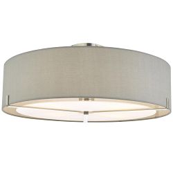 Santino 3 Light Semi-Flush Fitting Grey Shade SAN5339