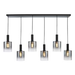 Savannah Black Six Bar Pendant SAV0622